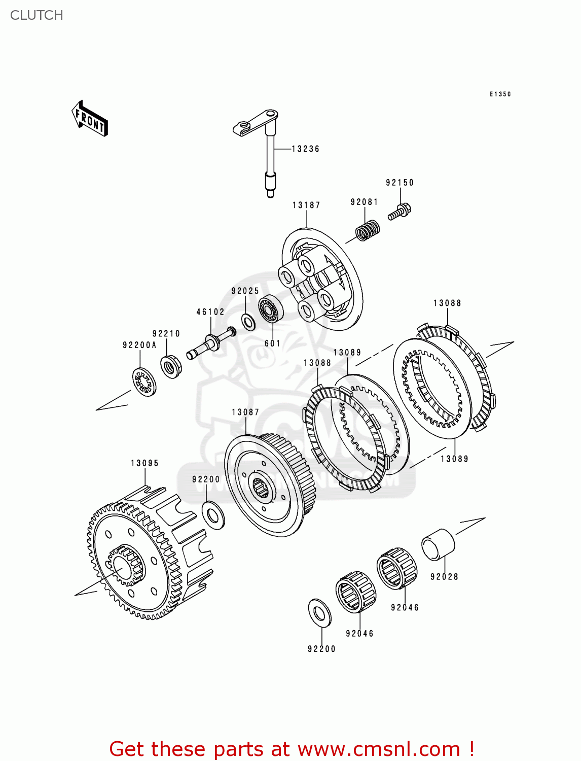 kx100 clutch cover