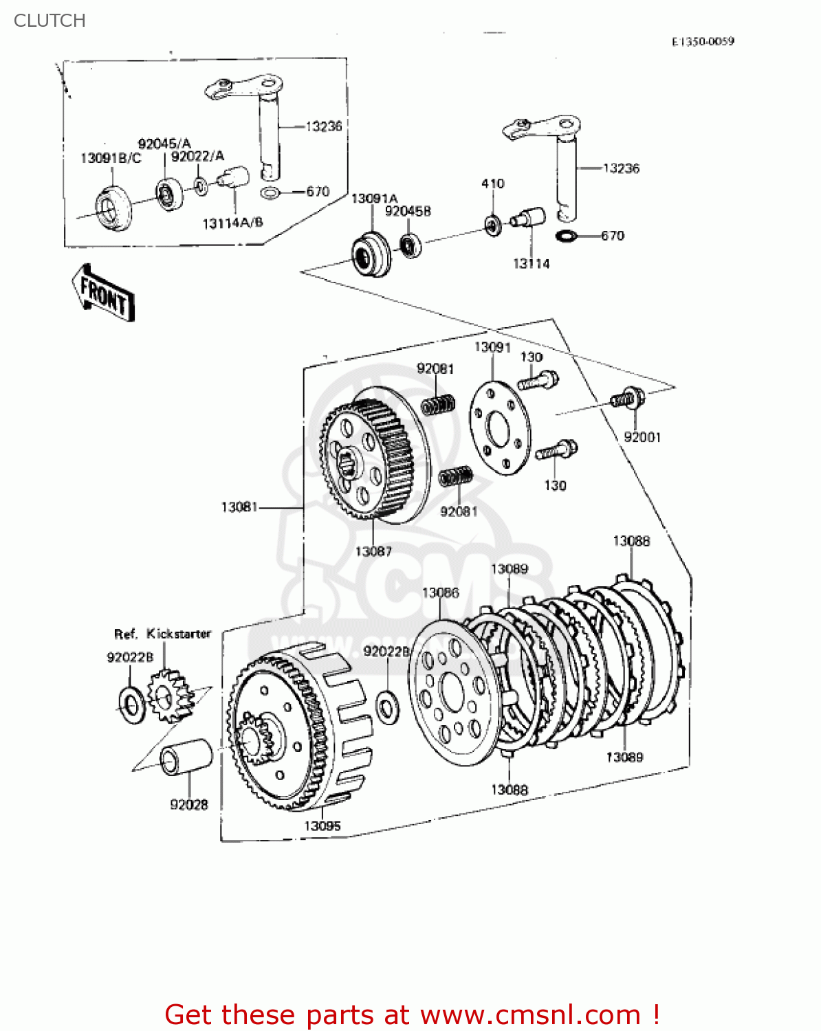 HOUSING,CLUTCH for KX80C1 KX80 1981 USA CANADA order at CMSNL