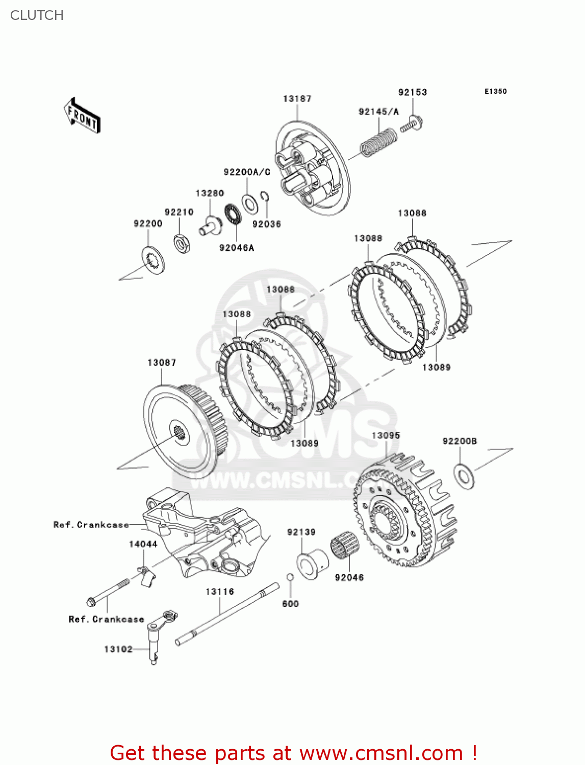 130950049: Housing-comp-clutch Kawasaki - buy the 13095-0049 at CMSNL