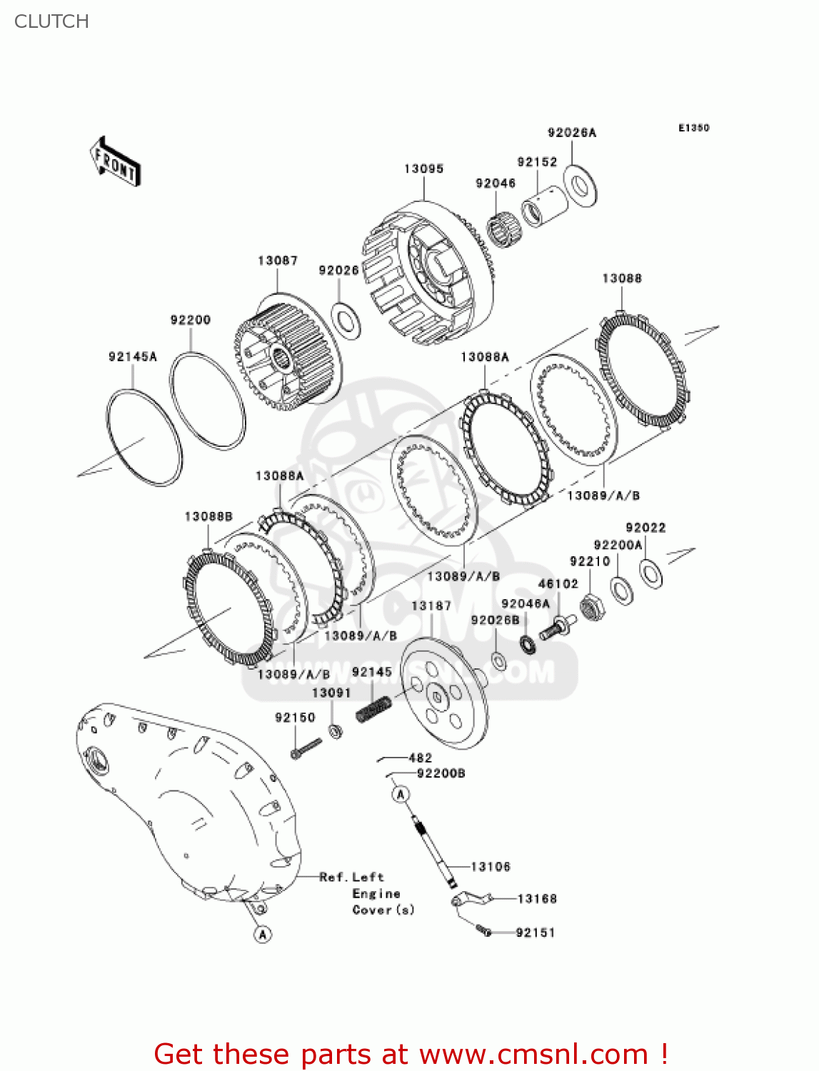 461020013 Rod,clutch Release Kawasaki buy the 461020013 at CMSNL