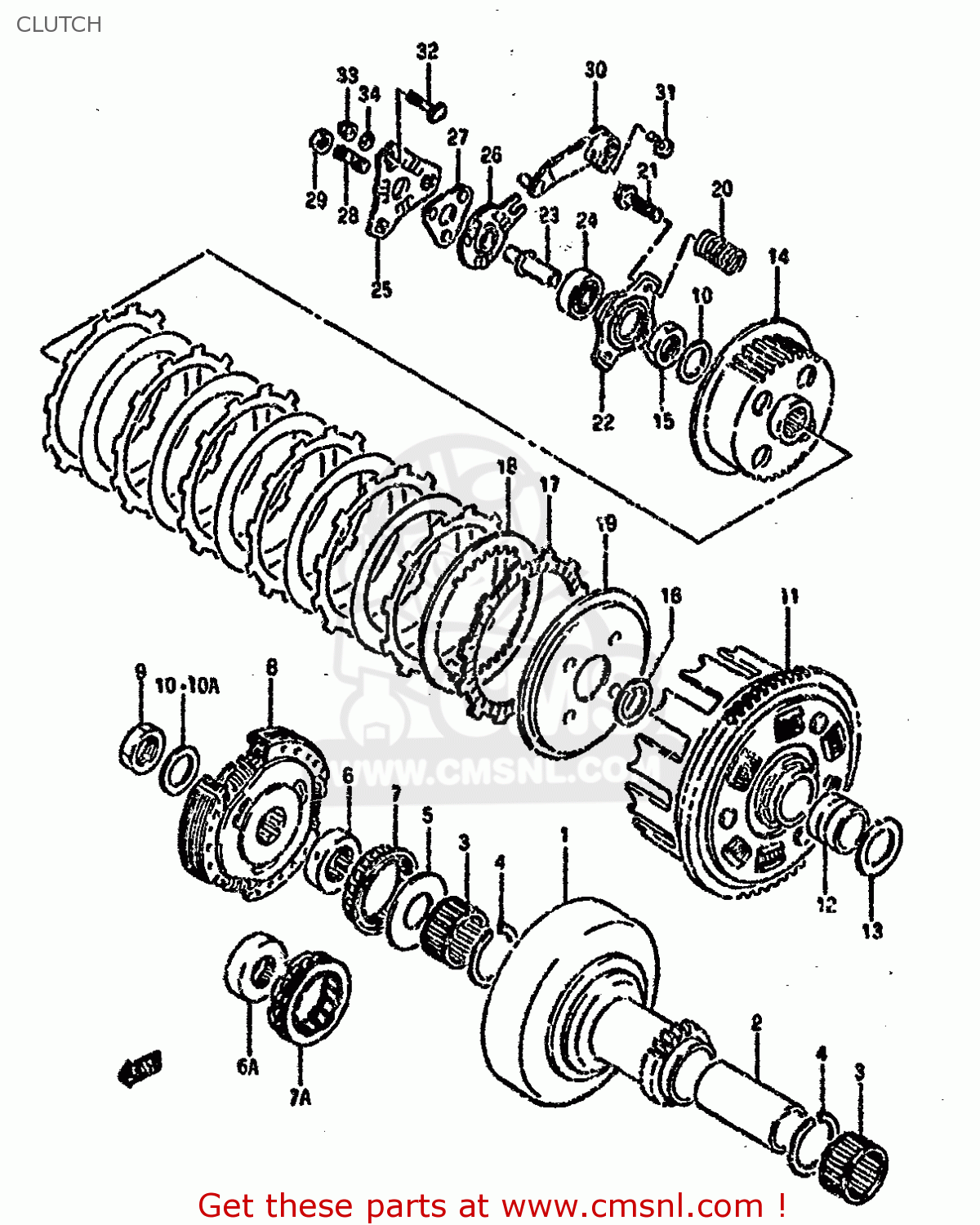 ARM,CLUTCH RELEASE for LTF250 1994 (R) order at CMSNL