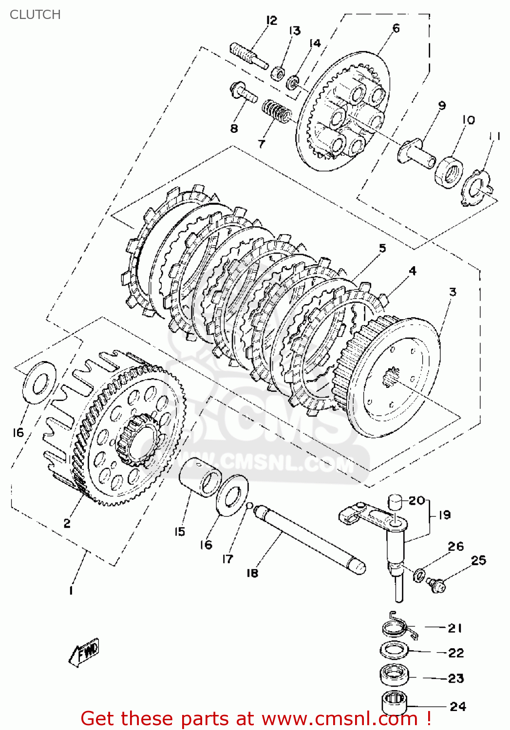 2X41630100 Clutch Assembly Yamaha buy the 2X41630100 at CMSNL