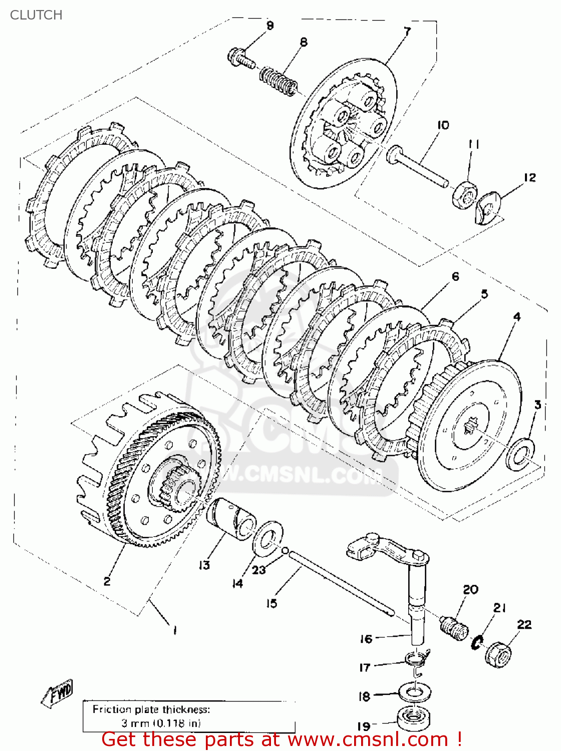 PRI DRVN GEAR for YZ125X 1976 USA order at CMSNL