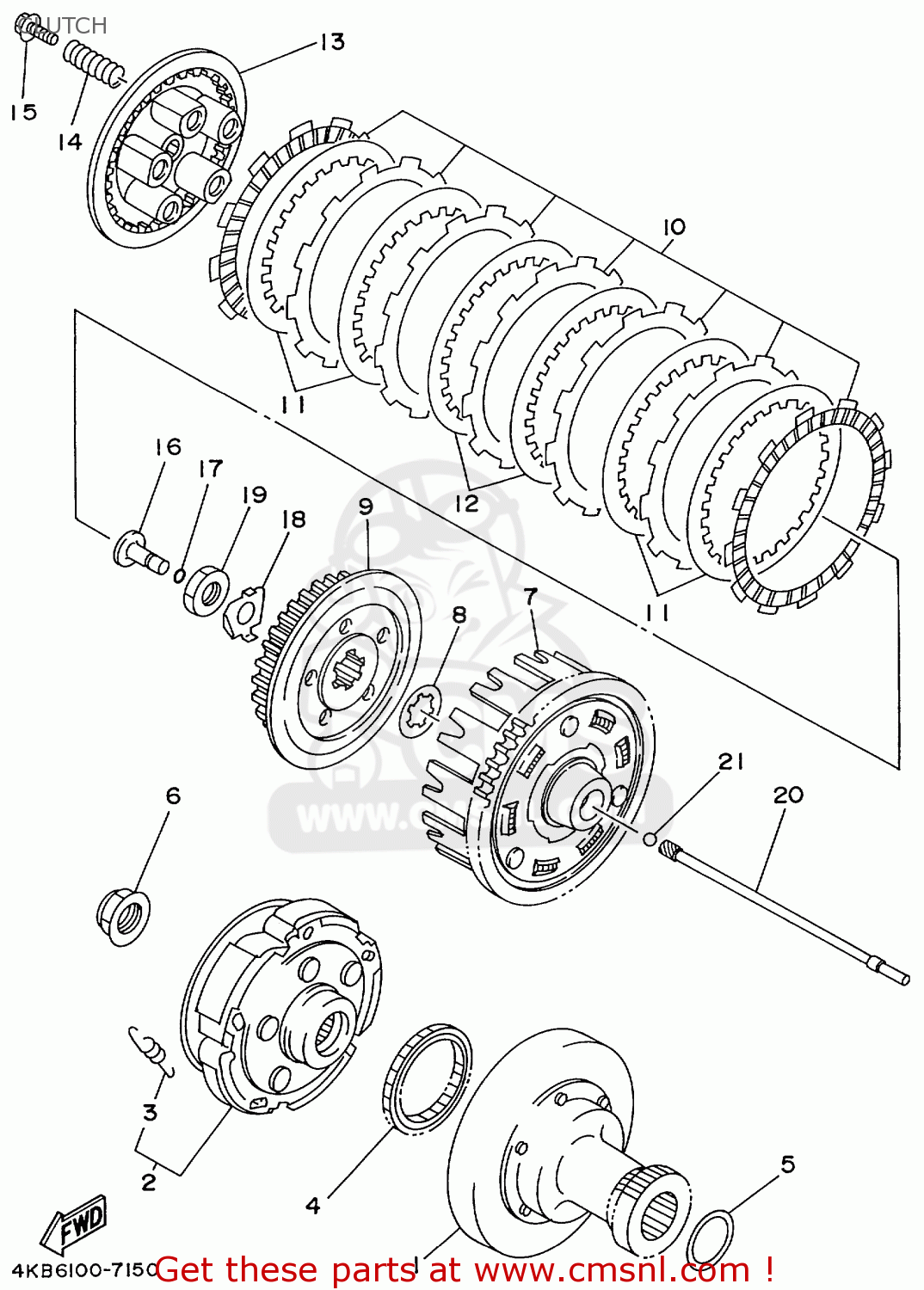 5EH1661100 Clutch Housing Comp. Yamaha buy the 5EH166110000 at CMSNL