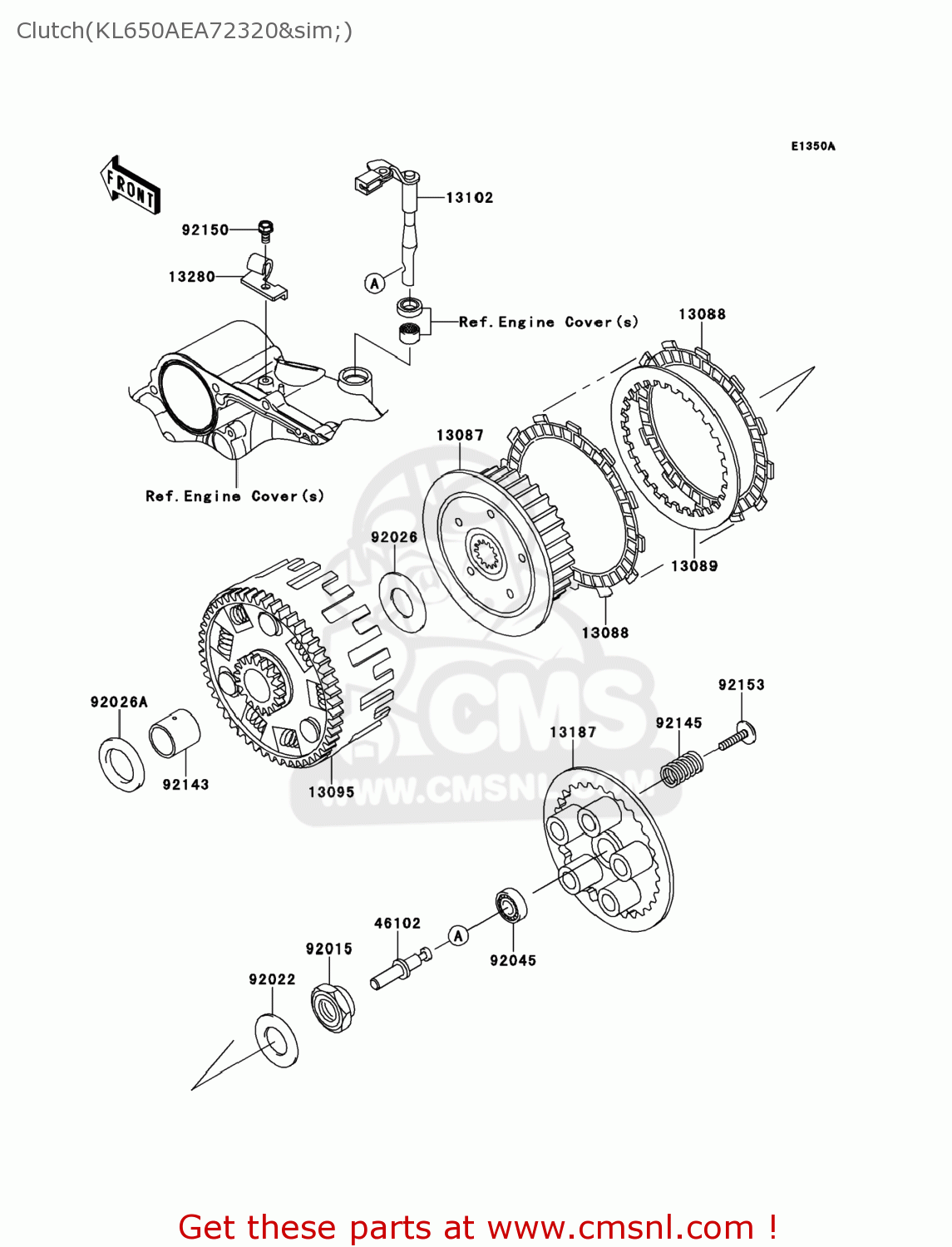 921450796: Spring,clutch Kawasaki - buy the 92145-0796 at CMSNL