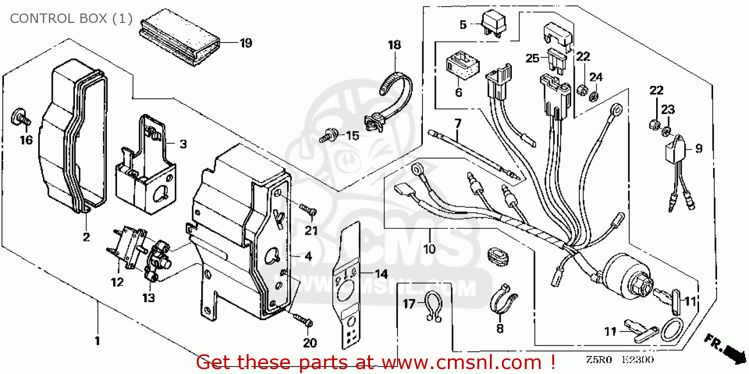 31610Z5T801ZB: Box Assy,co*r280* Honda - buy the 31610-Z5T-801ZB at CMSNL