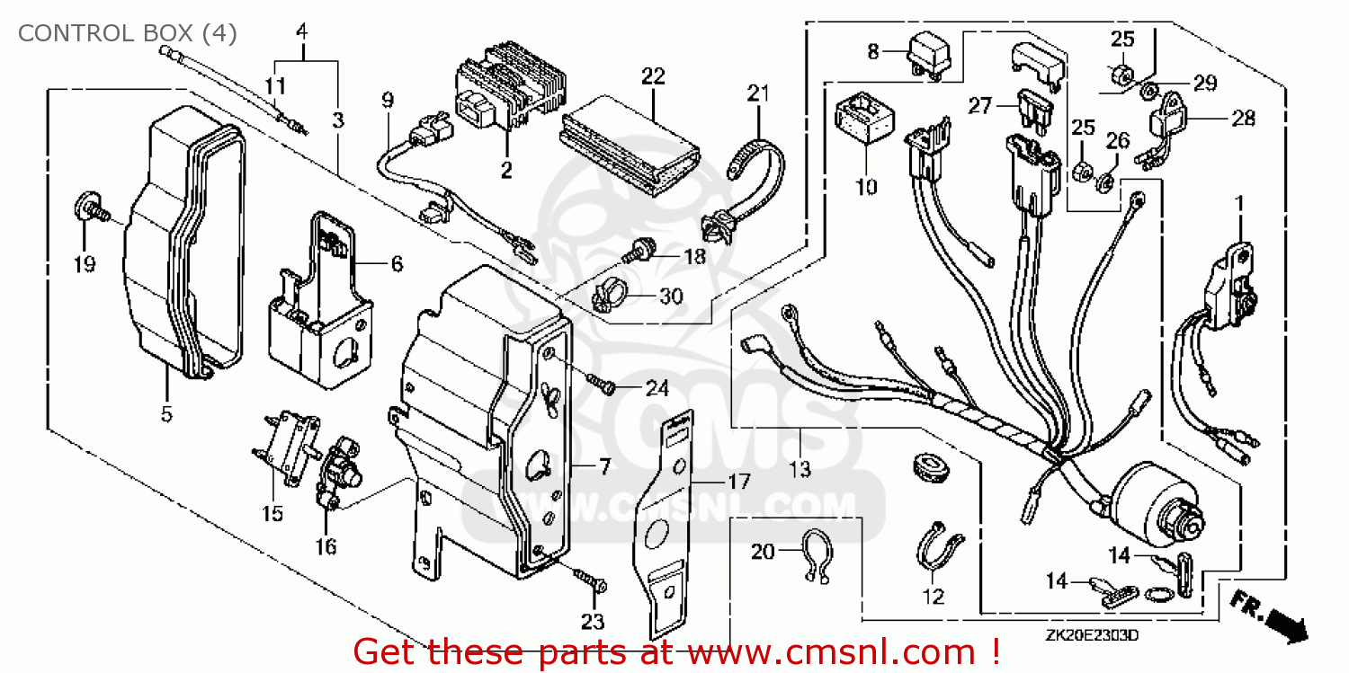 31610ZE2824ZE: Box Assy., Control * Honda - buy the 31610-ZE2-824ZE at ...