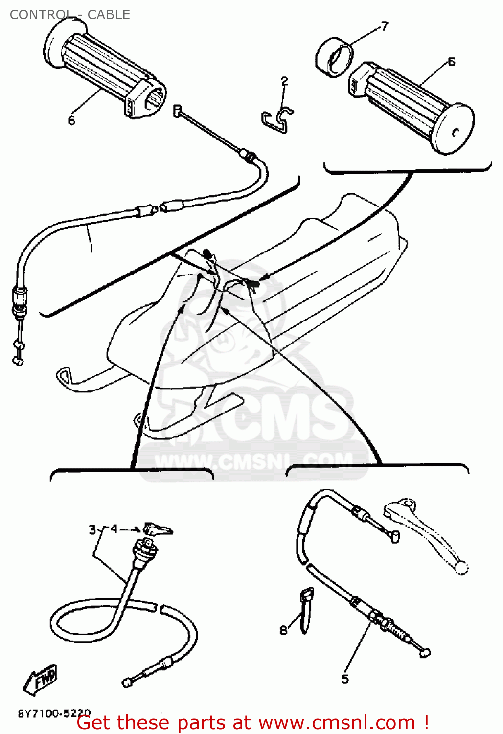 Yamaha 439 26331 00 00 CABLE, STARTER 1, Ca11 | Vintage Dirt And Trail