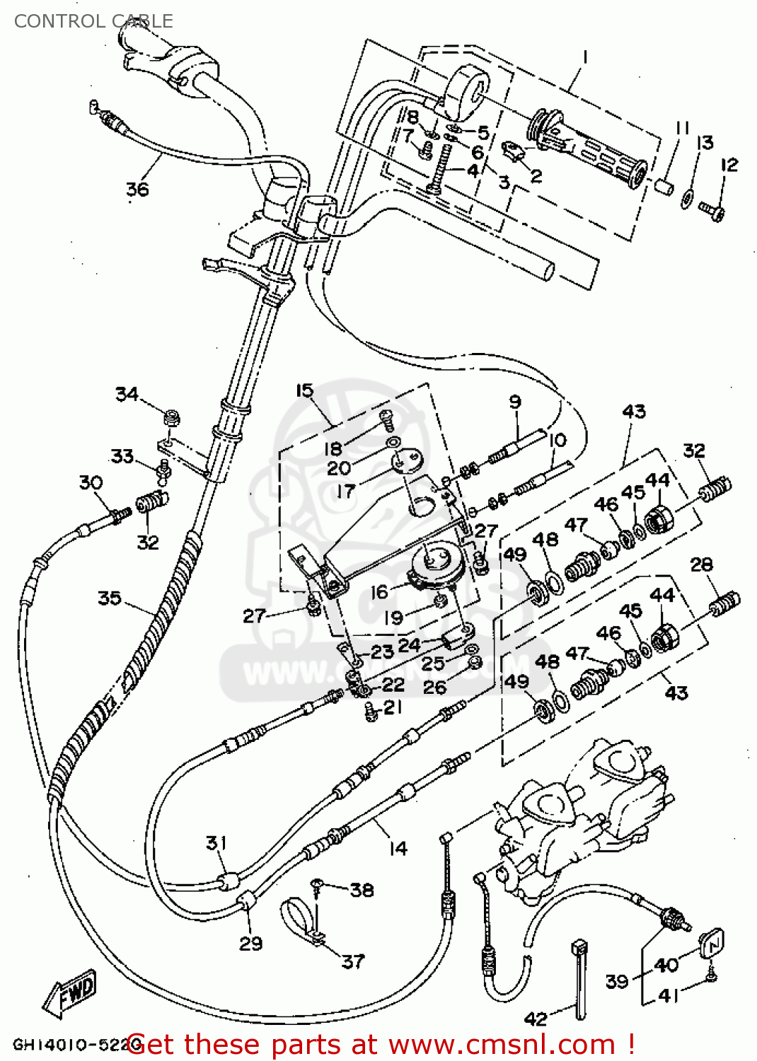 GH16153D00 Cable,nozzle Control 2 Yamaha buy the GH16153D00 at CMSNL