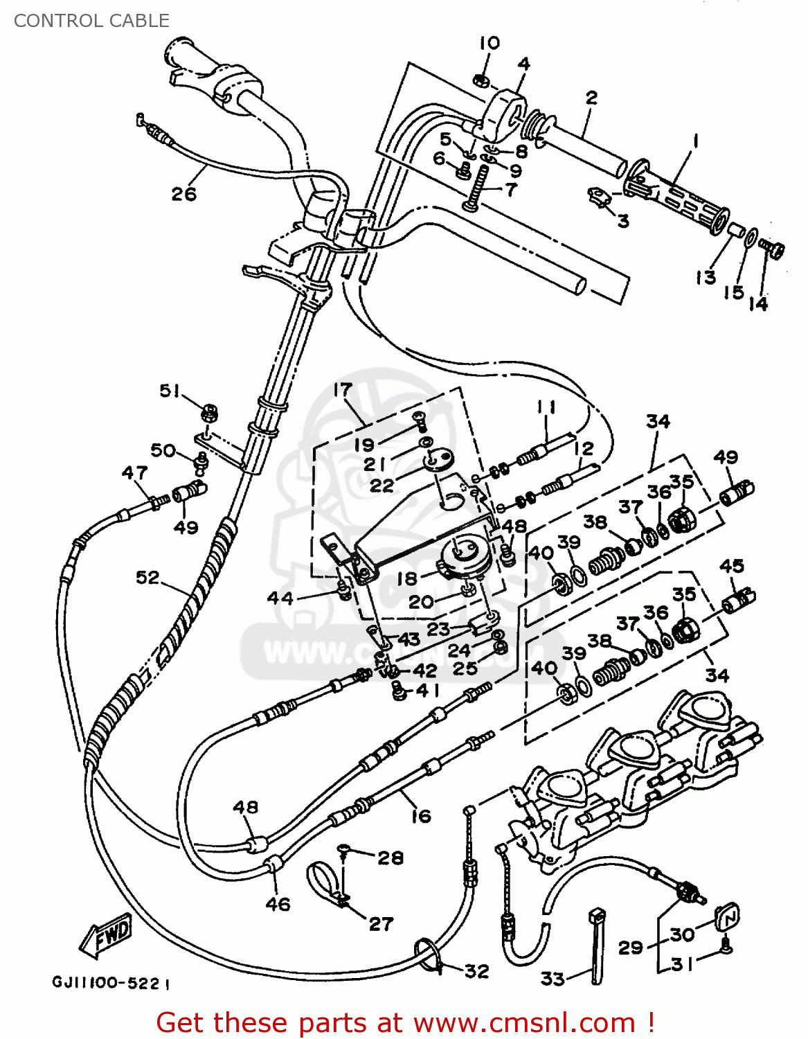 GJ1U724200 Cable,choke Yamaha buy the GJ1U724200 at CMSNL