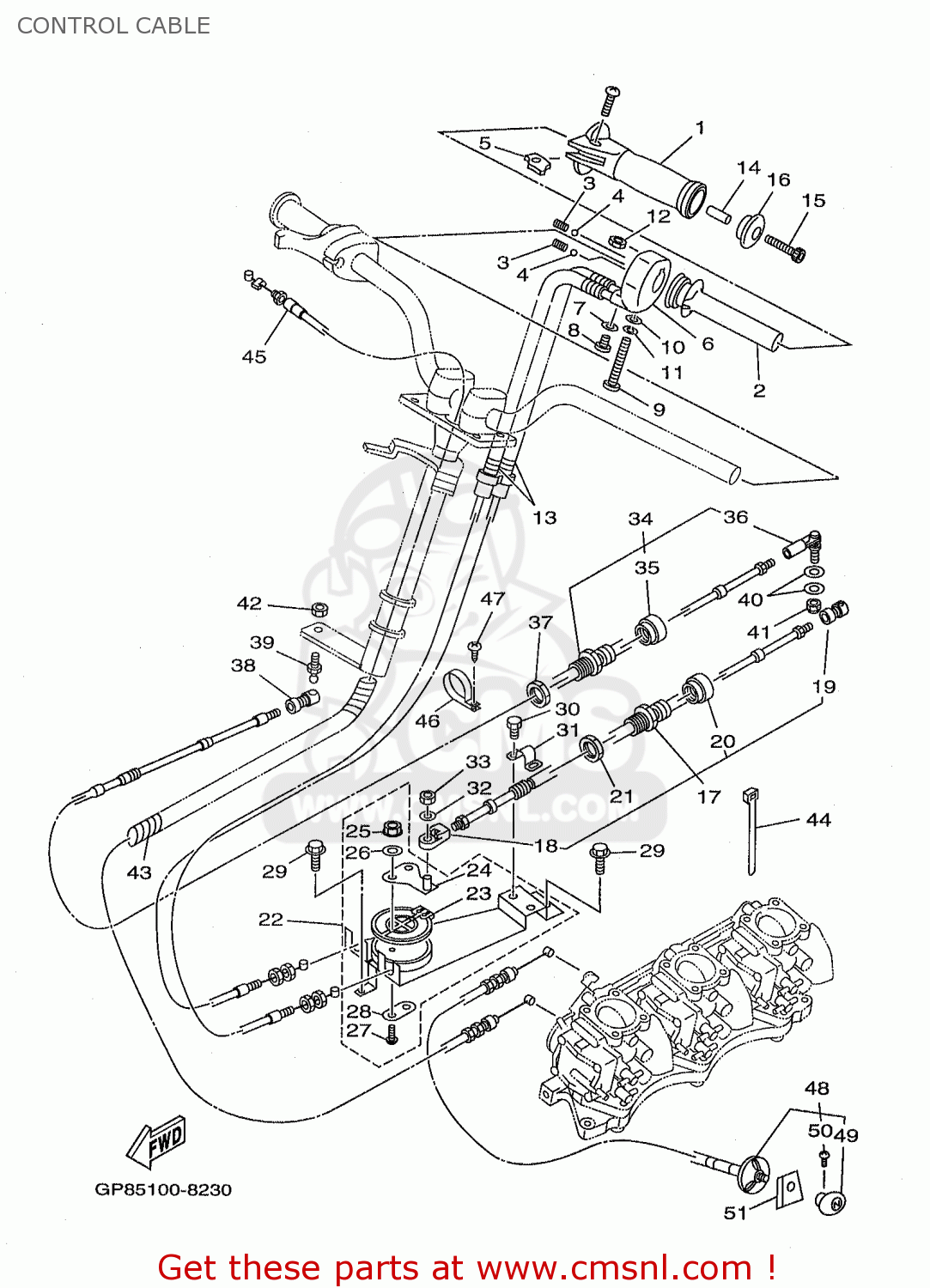GP8U153E10 Cable,nozzle Contr Yamaha buy the GP8U153E10 at CMSNL