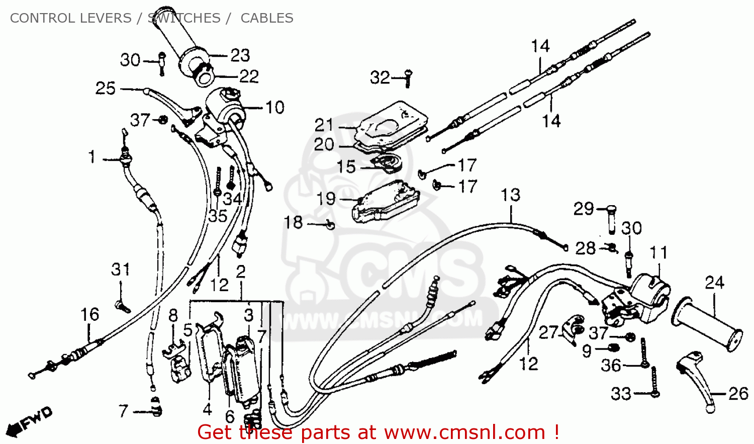 53181GK0670 Lever, Parking Brake Honda buy the 53181GK0670 at CMSNL