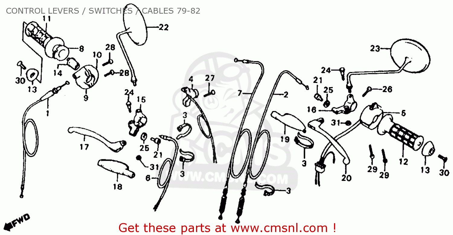 CABLE COMP,CLUTCH for XR200 1983 (D) USA order at CMSNL