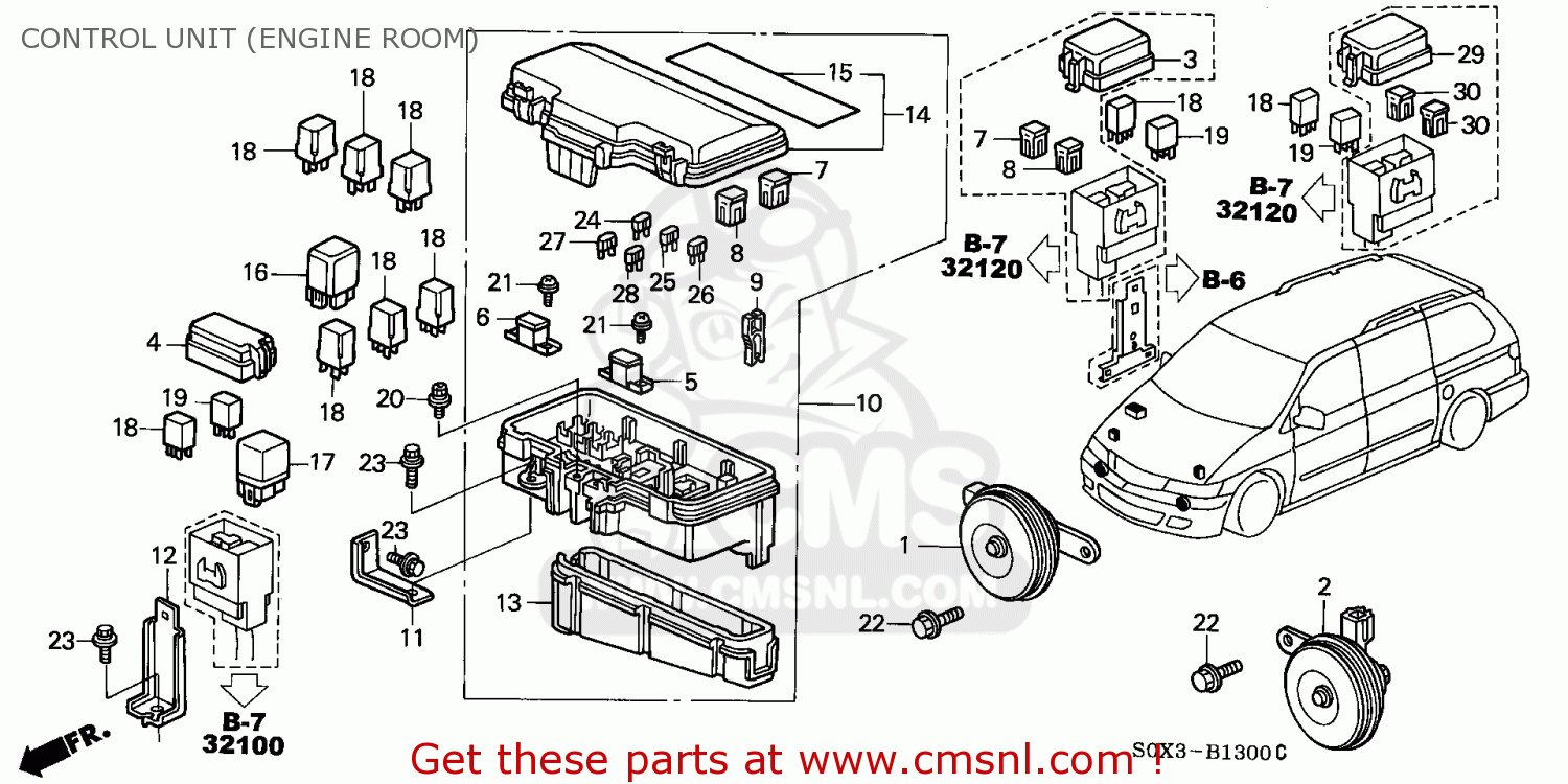 38231S10003: Fuse,block (cs) 2 Honda - buy the 38231-S10-003 at CMSNL