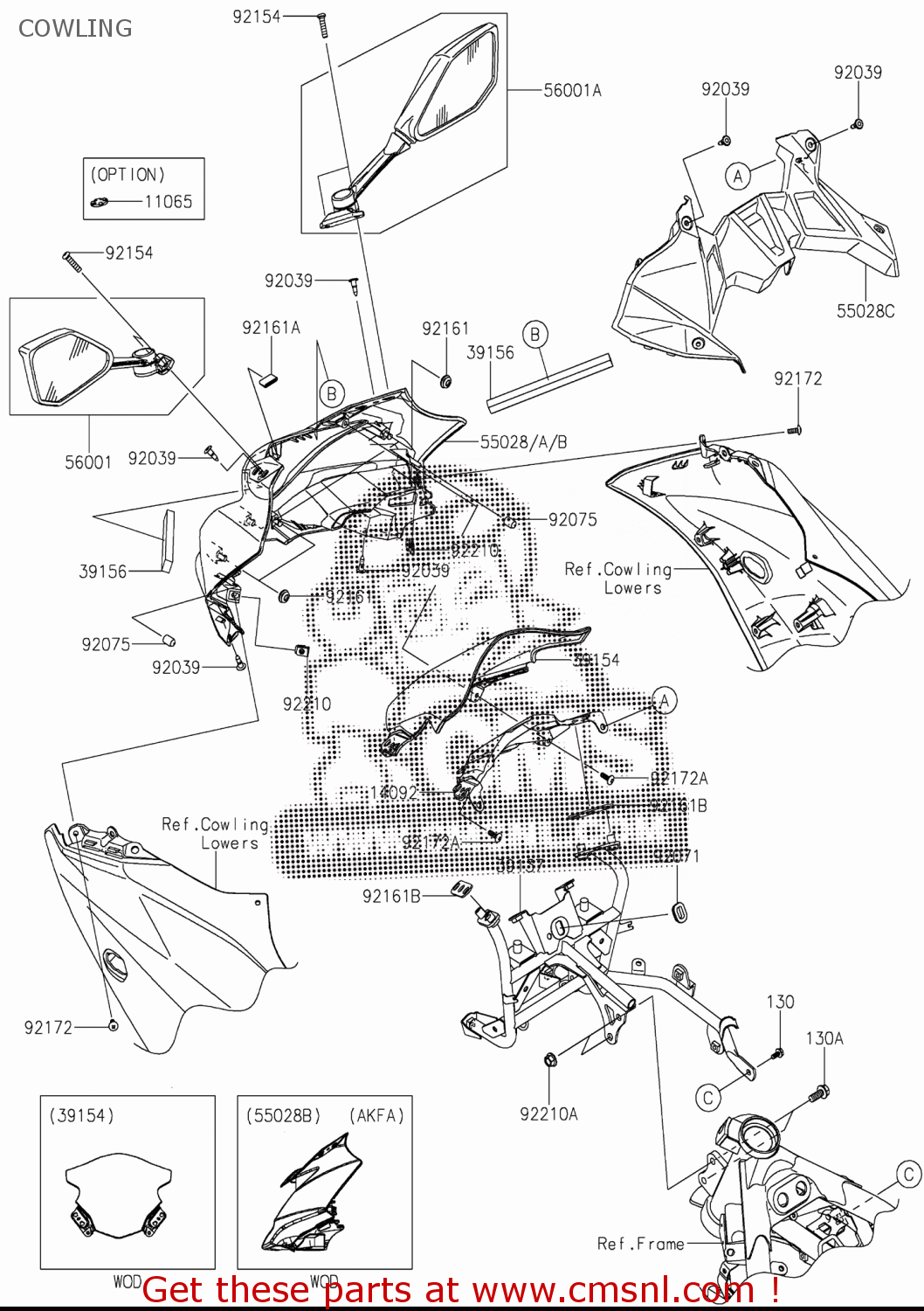 55028047660S Cowling,upp,m.m.f.sil Kawasaki buy the 55028047660S