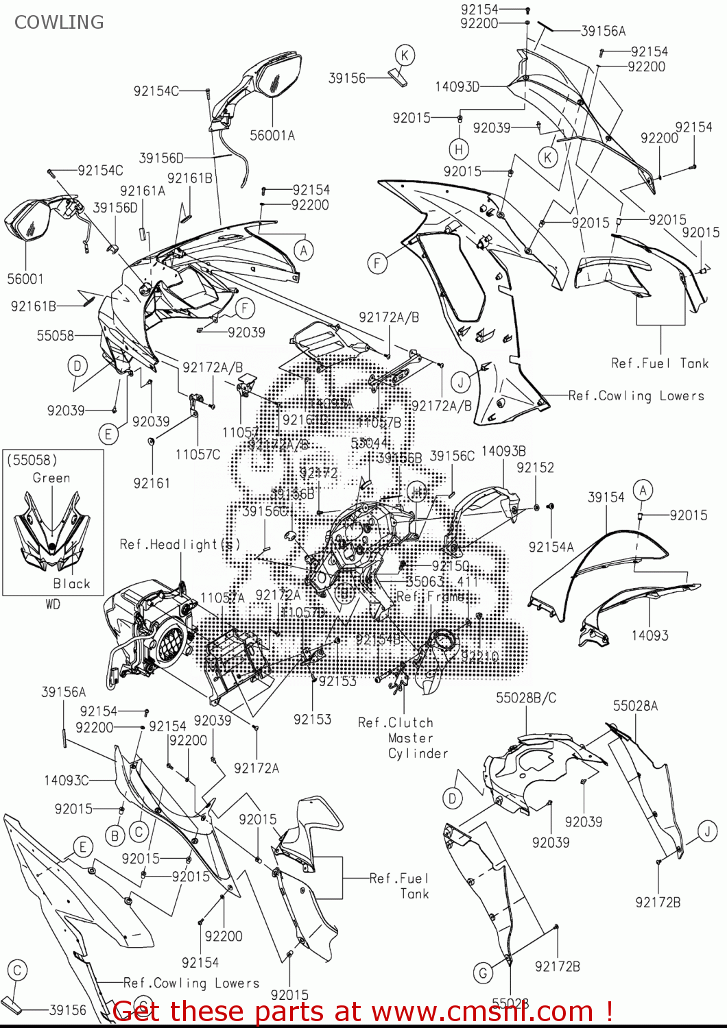 Kawasaki WINDSHIELD,LARGE 391540372 Kawasaki WINDSHIELD,LARGE 391540372