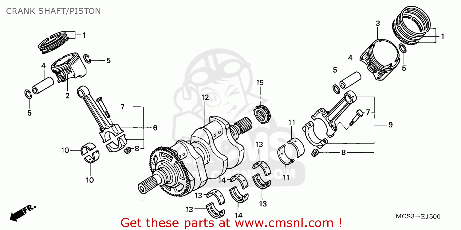 13102MCS000 Piston Left Honda buy the 13102MCS000 at CMSNL