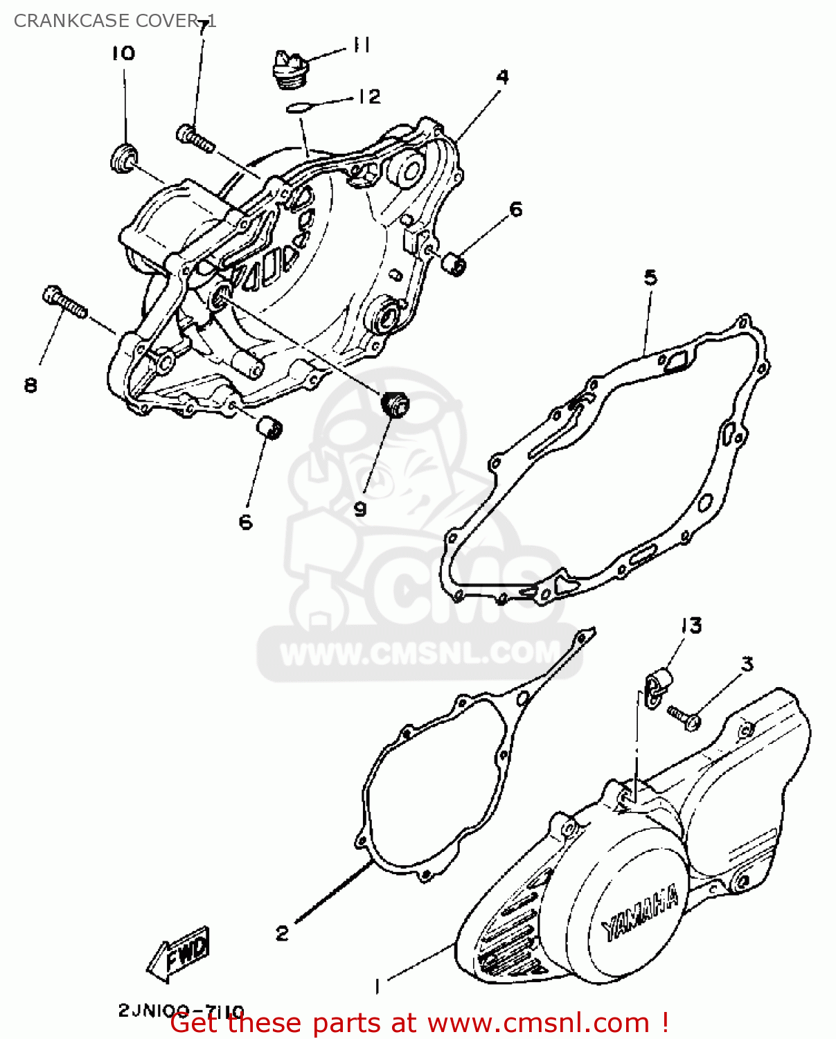 2JN1542100 Cover, Crankcase 2 Yamaha buy the 2JN1542100 at CMSNL