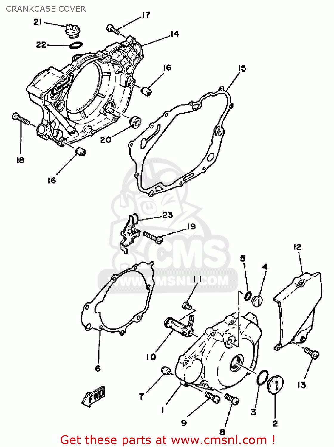 51Y1541101 Cover, Crankcase 1 Yamaha buy the 51Y1541101 at CMSNL