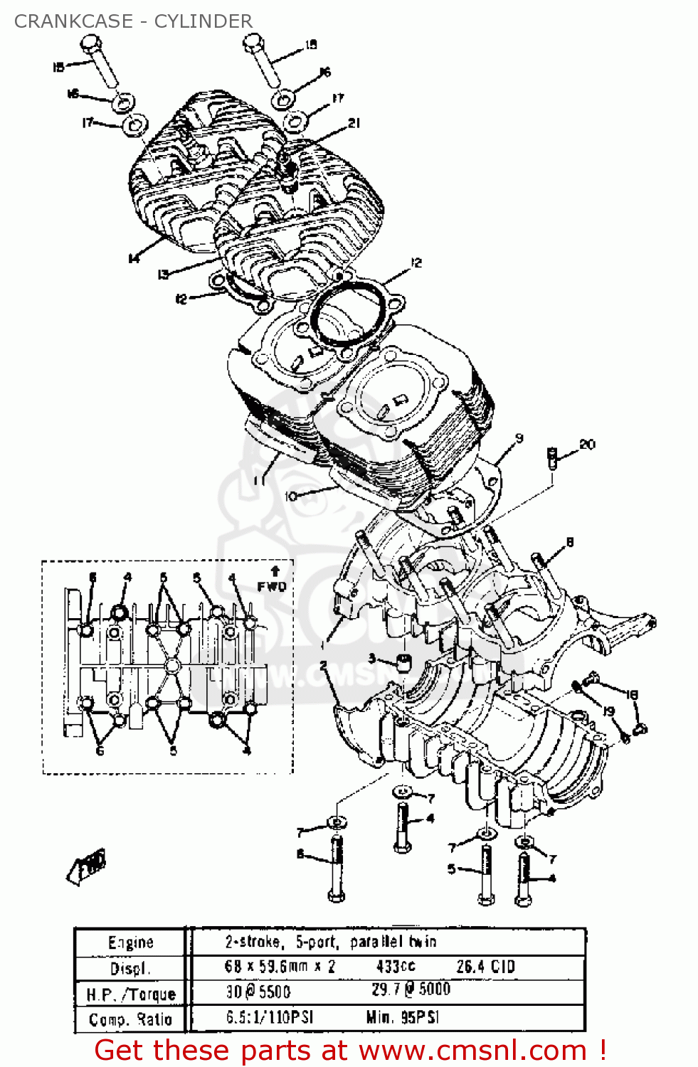 8381510001 Crankcase Asy Yamaha buy the 8381510001 at CMSNL