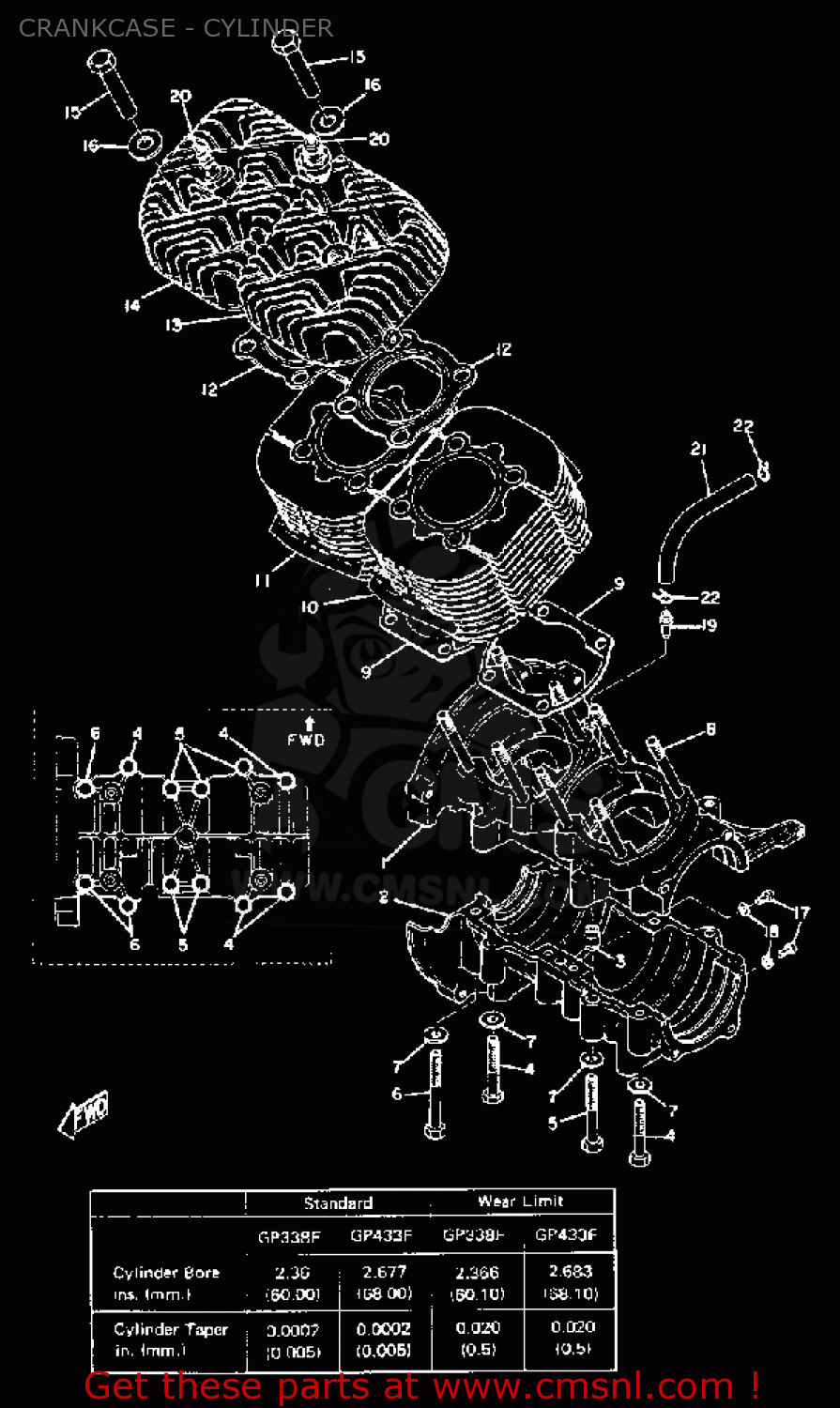 PLUG, SPARK (9470100061) NGK for YZ250 1975 USA order at CMSNL