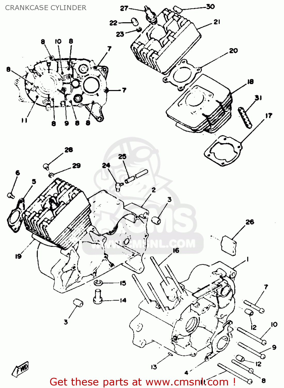 4161111100: Head, Cylinder Yamaha - buy the 416-11111-00 at CMSNL