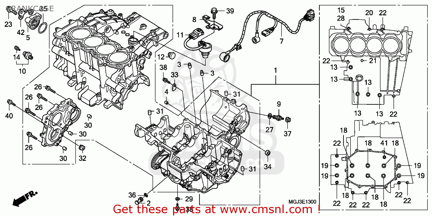 11000MGJD00: Crank Case Set Honda - buy the 11000-MGJ-D00 at CMSNL