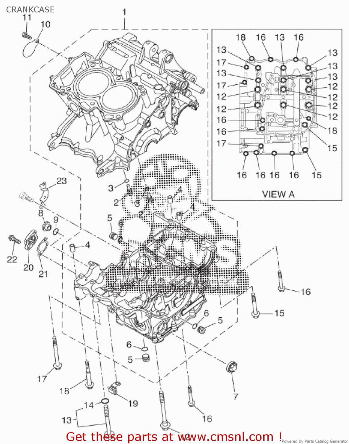 Bu3e510009: Crankcase Assy Yamaha - Buy The Bu3-e5100-09-00 At Cmsnl