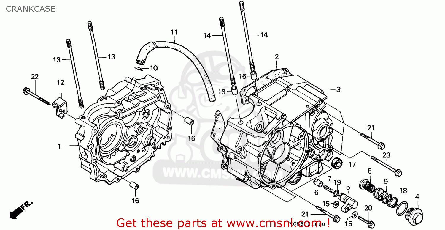 Honda CRANK CASE COMP,R 11100KCS650