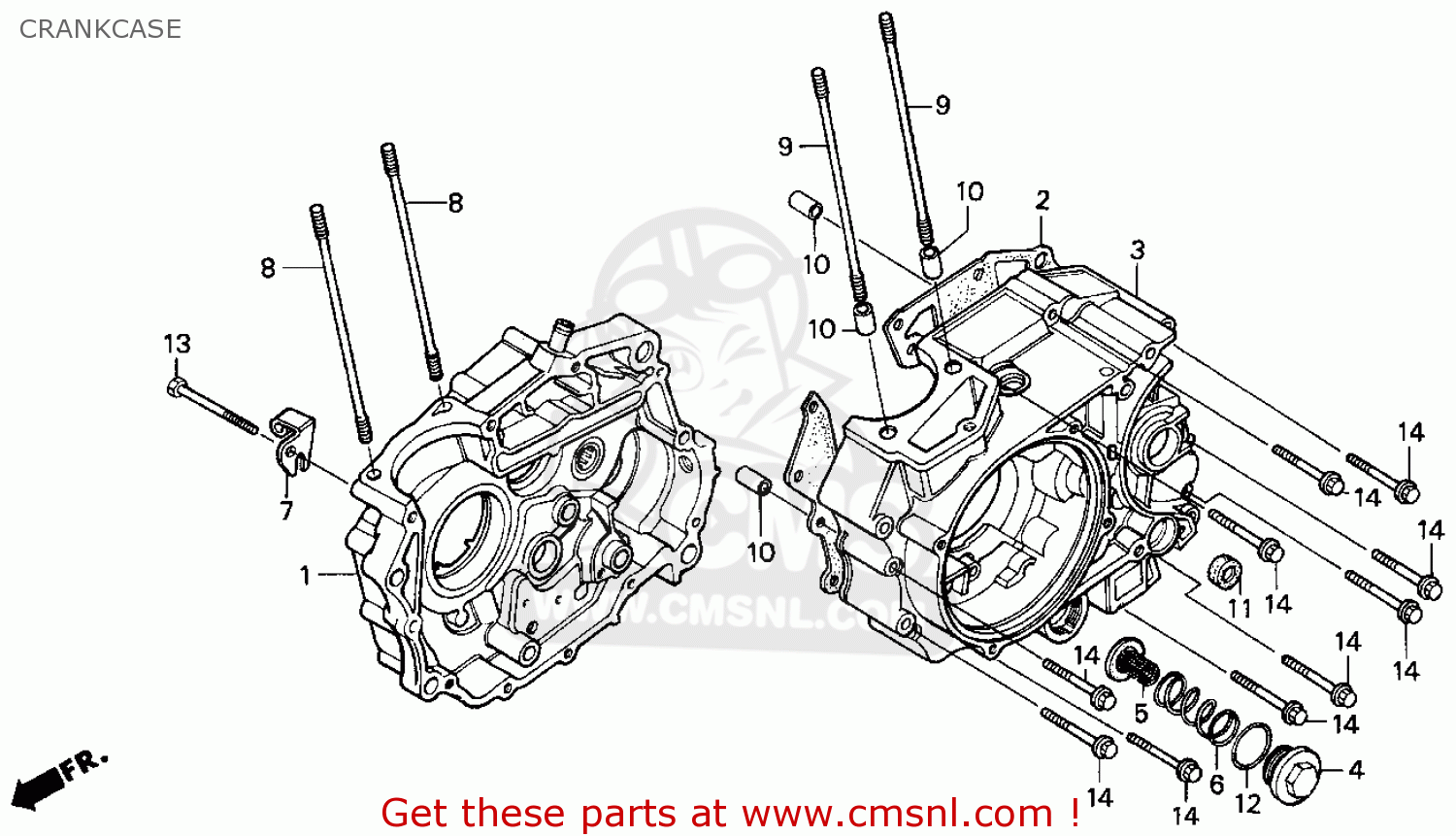 HOLDER,CLUTCH for XR200R 1990 (L) USA order at CMSNL