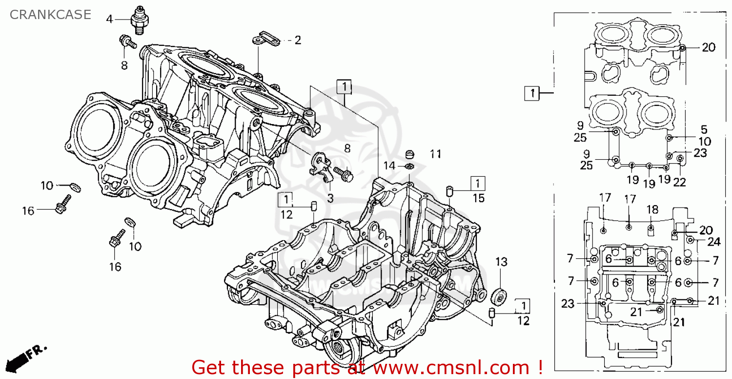 CRANK CASE SET for VF750C MAGNA 1994 (R) USA CALIFORNIA order at CMSNL