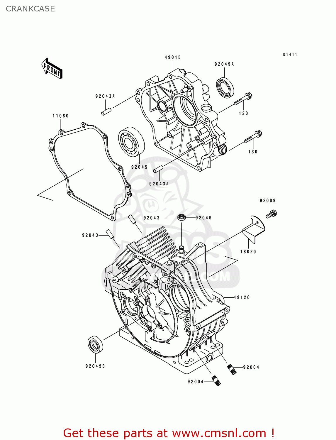 490156099 Covercrankcase Kawasaki buy the 490156099 at CMSNL
