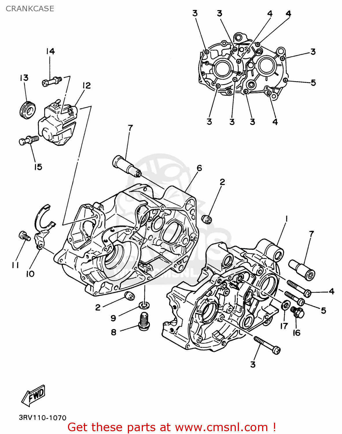 Yamaha CRANKCASE 1(1W7-03) 1W71511109