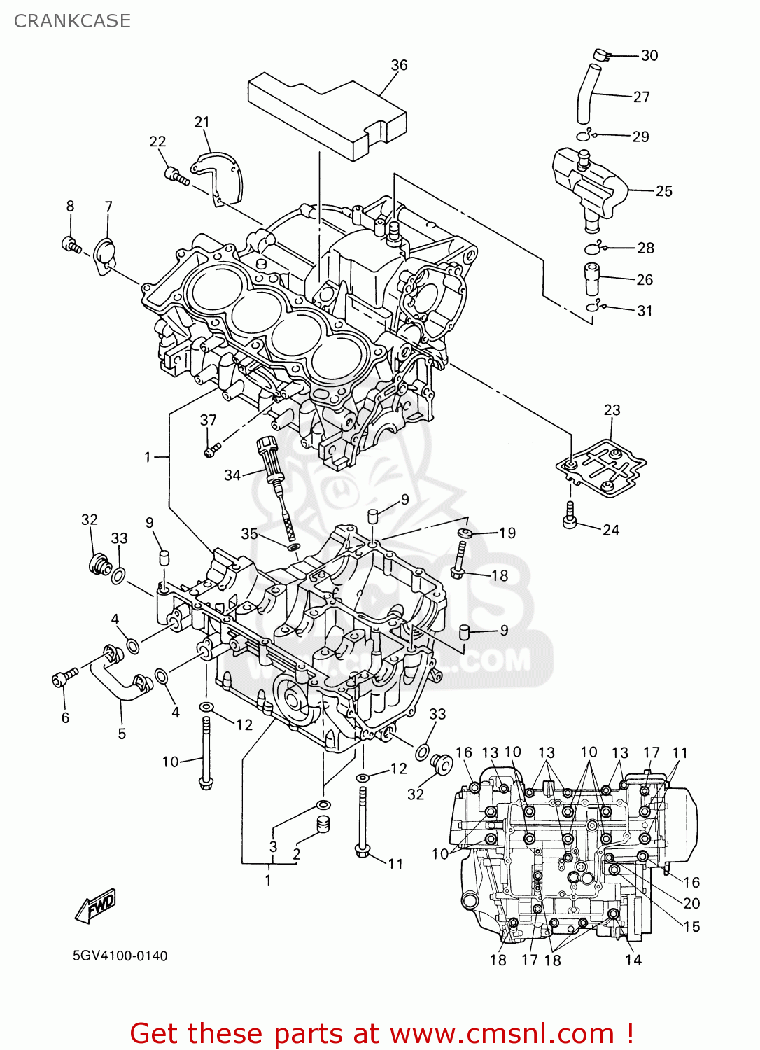 5EB1510001 Crankcase Assy Yamaha buy the 5EB1510001 at CMSNL