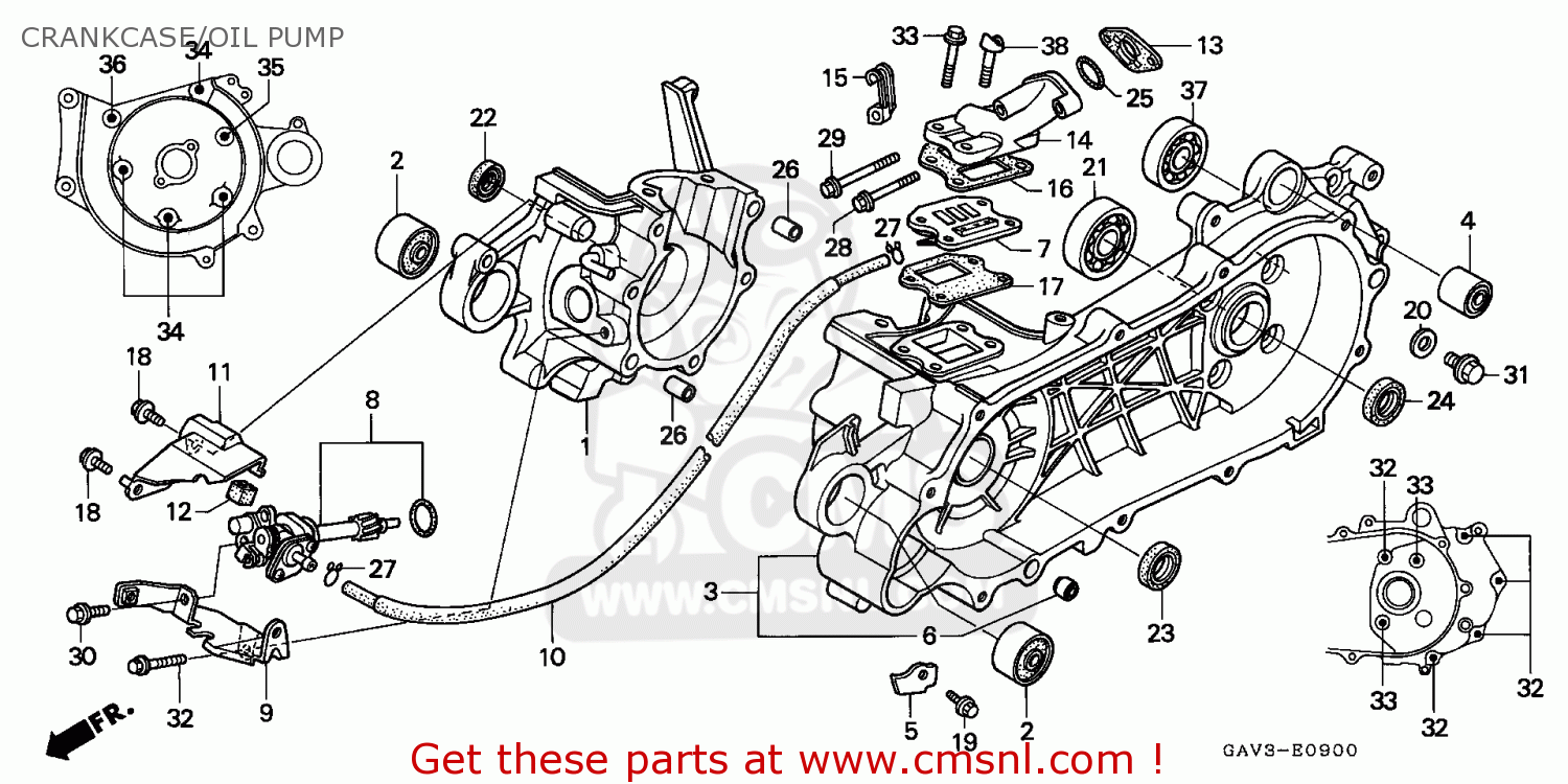 Honda CRANK CASE COMP,R 11100GAV315