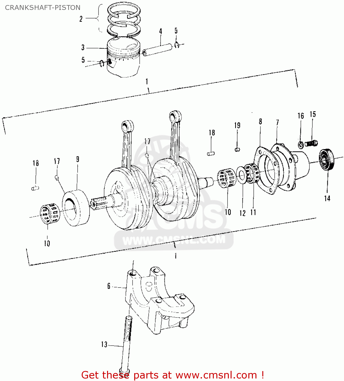 CRANKSHAFT for N600 SEDAN 1972 2DR (KA) order at CMSNL