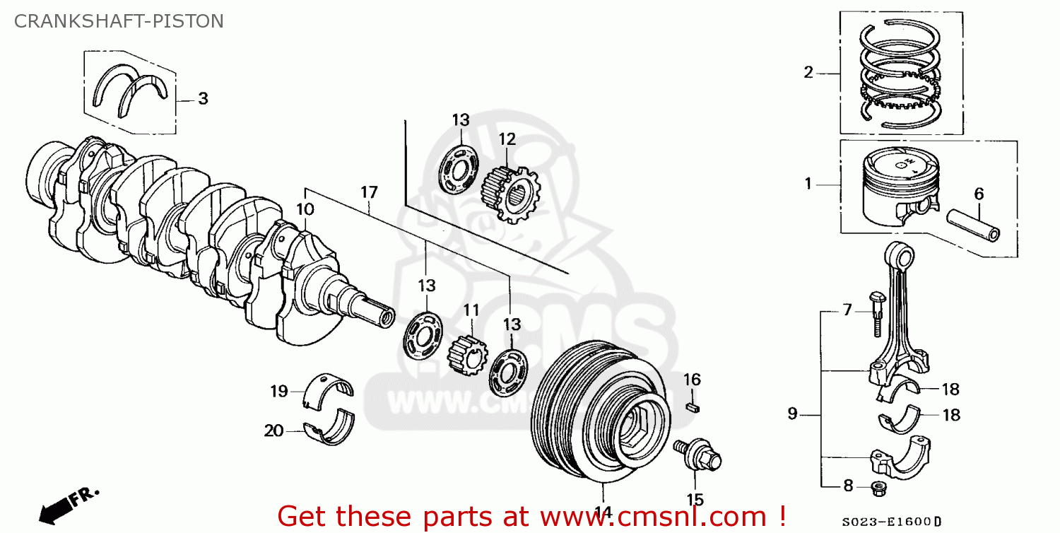 13345PR3003 Bearing E, Main Honda buy the 13345PR3003 at CMSNL