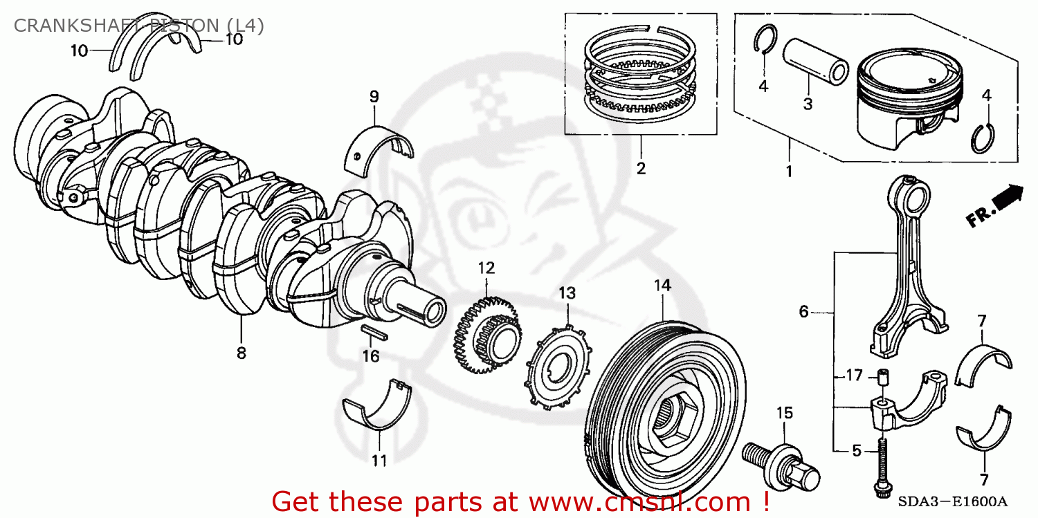 13810RAAA01: Pulley Comp,crank Honda - buy the 13810-RAA-A01 at CMSNL