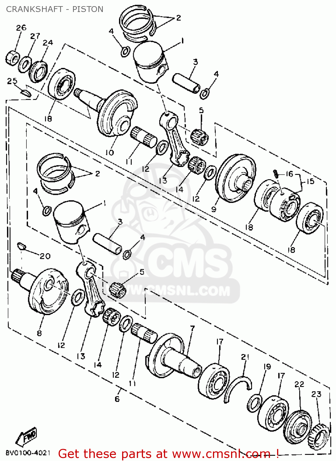 8V01143200 Crank 3 Yamaha buy the 8V0114320000 at CMSNL