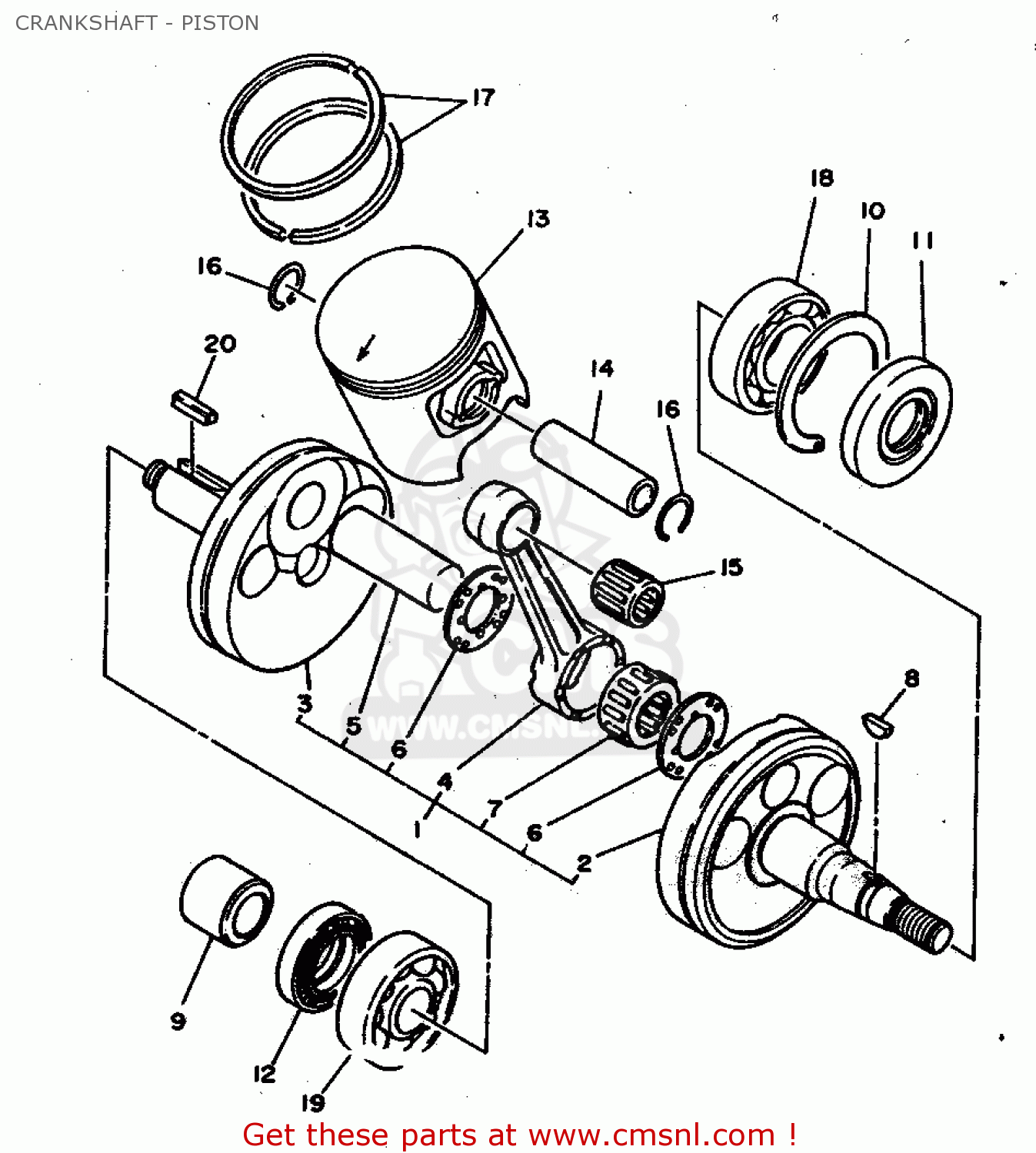 4BN1168100 Pin, Crank 1 Yamaha buy the 4BN1168100 at CMSNL