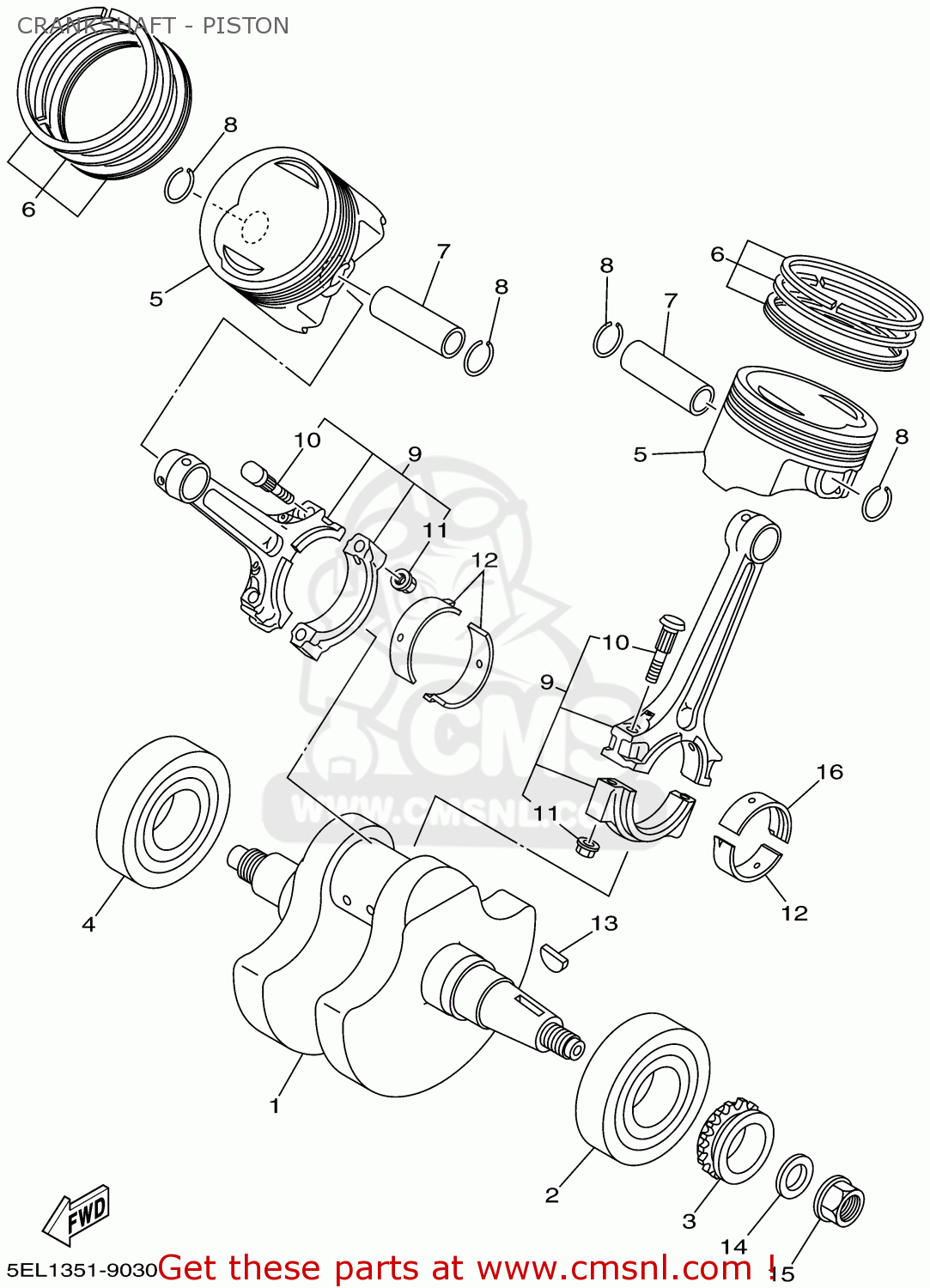 PISTON (STD) for XVS1100 2001 5PB2 GREECE 115PB-300E1 - order at CMSNL