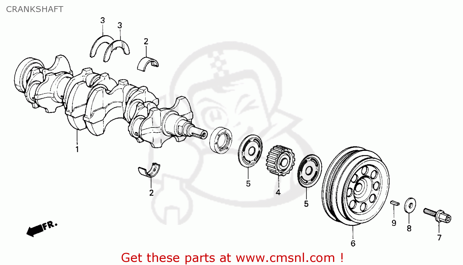 56990PE4000 Pulley,crankshaft Honda buy the 56990PE4000 at CMSNL