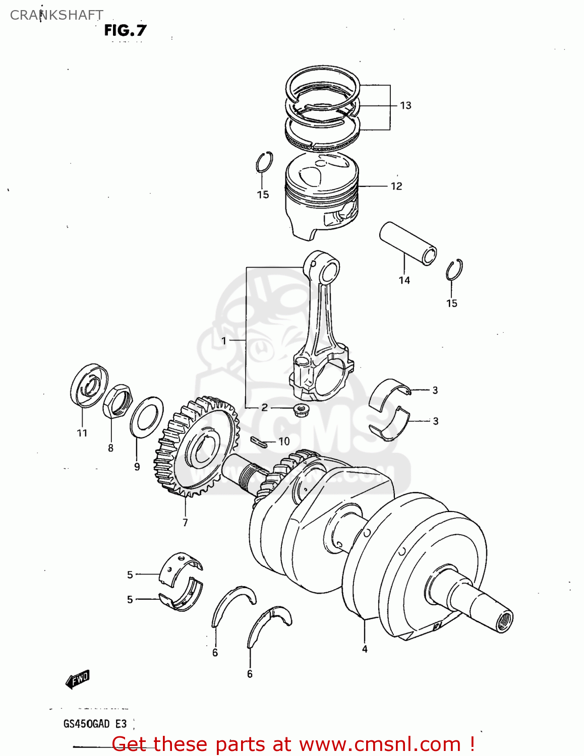 1222944500020: Metal Crankshaft Suzuki - Buy The 12229-44500-020 At Cmsnl