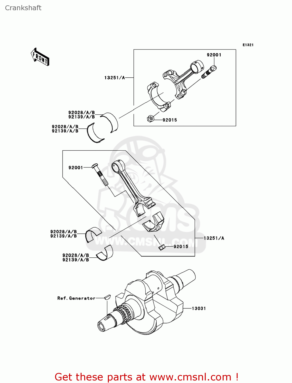 BUSHING,CONNECTING RO for KVF750HEF BRUTE FORCE 750 4X4I EPS 2014 USA