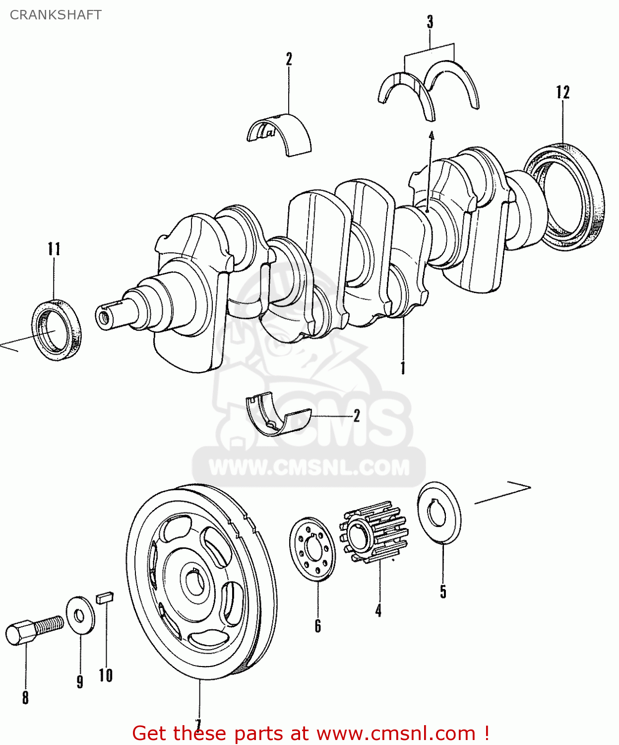 13811634650 Pulley, Crankshaft Honda buy the 13811634650 at CMSNL