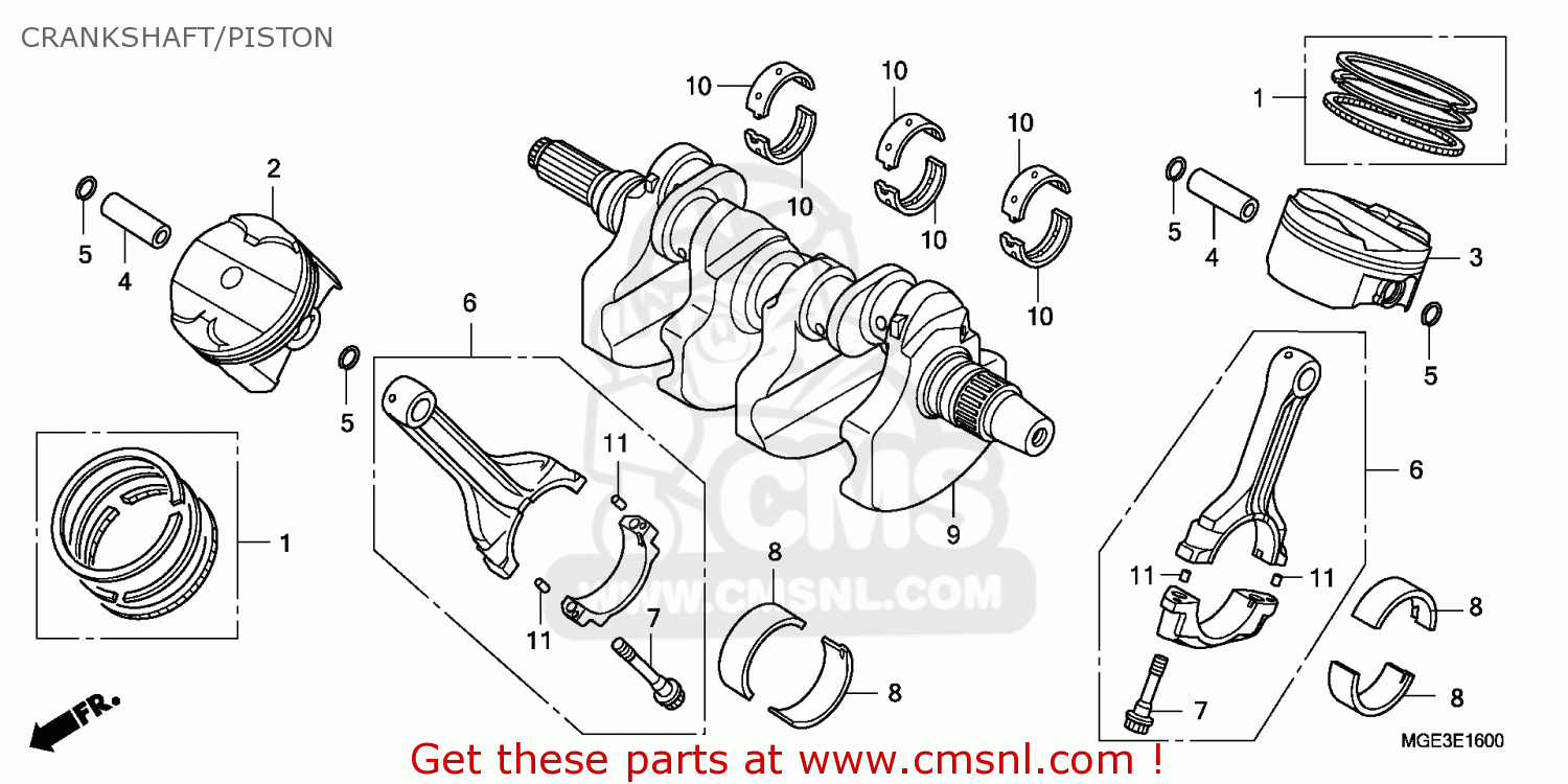 13317MGE013 Brg E,crank Shaft Honda buy the 13317MGE013 at CMSNL