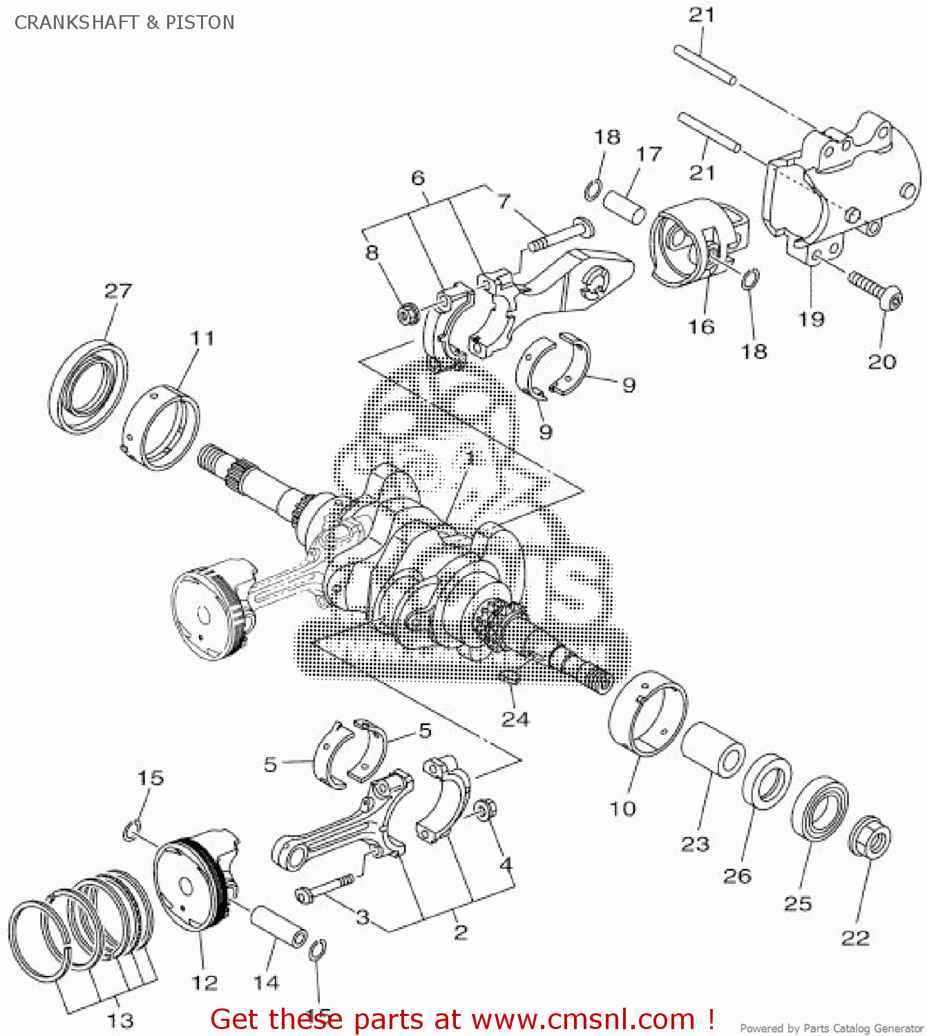 Yamaha PIN, PISTON 5SL1163300 Yamaha PIN, PISTON 5SL1163300