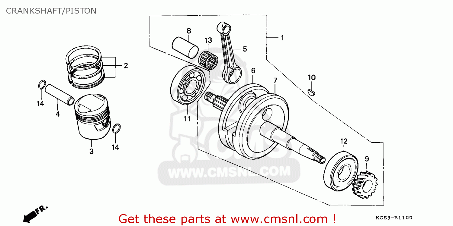 13381KCS650 Pin,crank Honda buy the 13381KCS650 at CMSNL