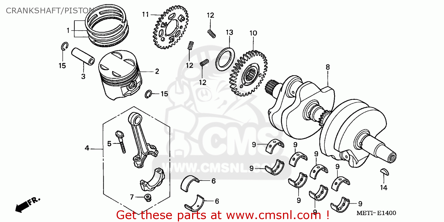 CONN ROD ASSY for CB500 1997 (V) GERMANY / 34P - order at CMSNL