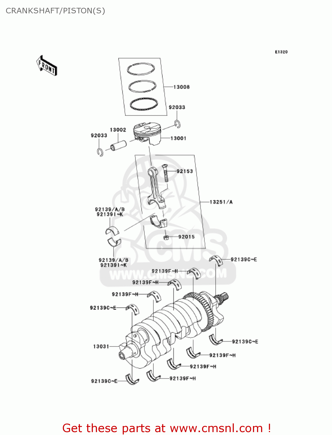 Kit Manovella Bielle Kawasaki Nuovo Astacine (asta Di Biella) Originale  Kawasaki 13251-7021 - Per Motoseghe, Ricambio OEM Di Qualità Capcom Vs Snk  Ps1, image size:1147x1500